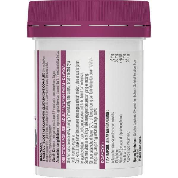 SWISSE ULTIBOOST ASTAXANTHIN GLUTATHIONE COMPLEX Swisse Indonesia SWISSE ULTIBOOST ASTAXANTHIN GLUTATHIONE COMPLEX Swisse Indonesia